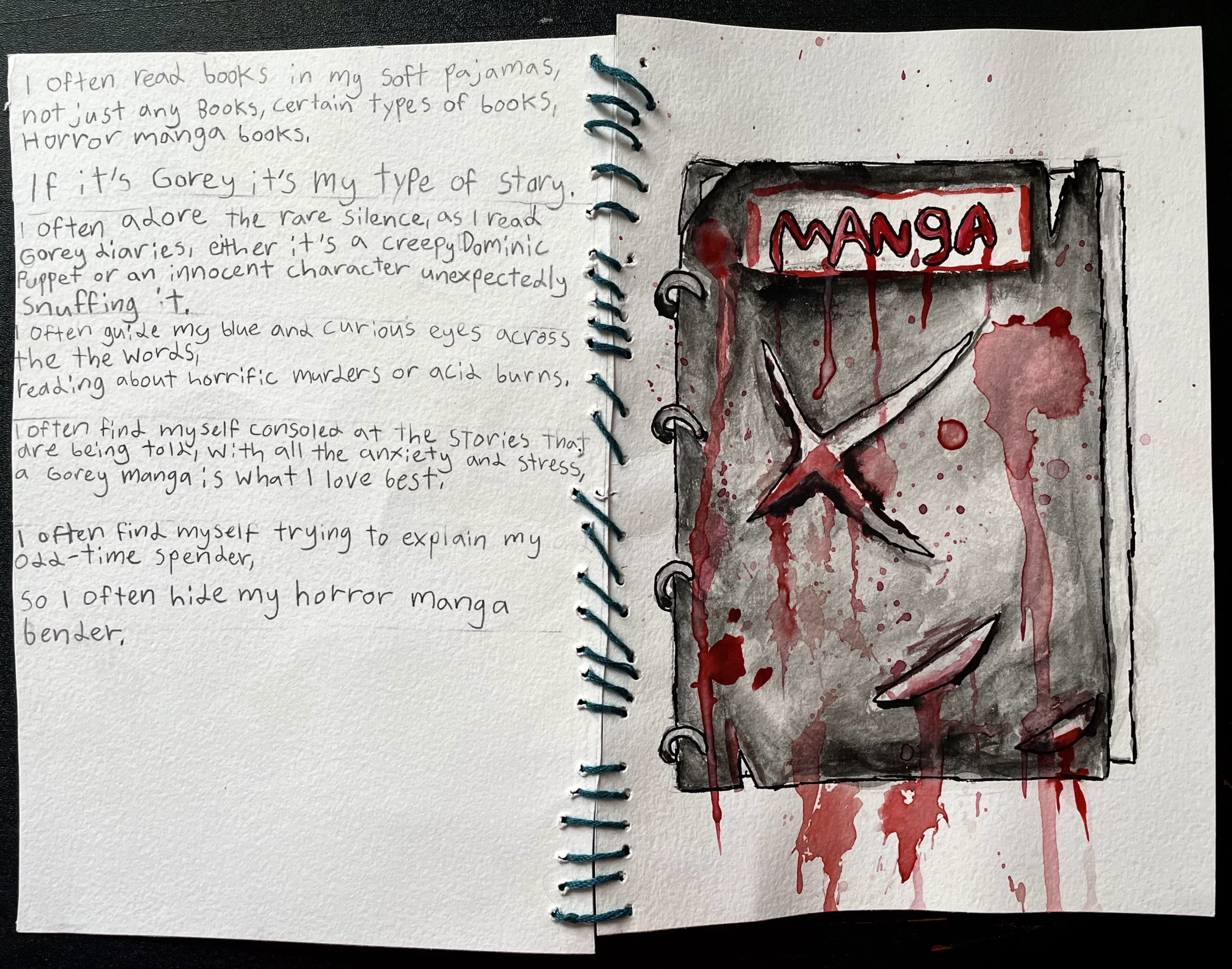 Poem with watercolour ideas
